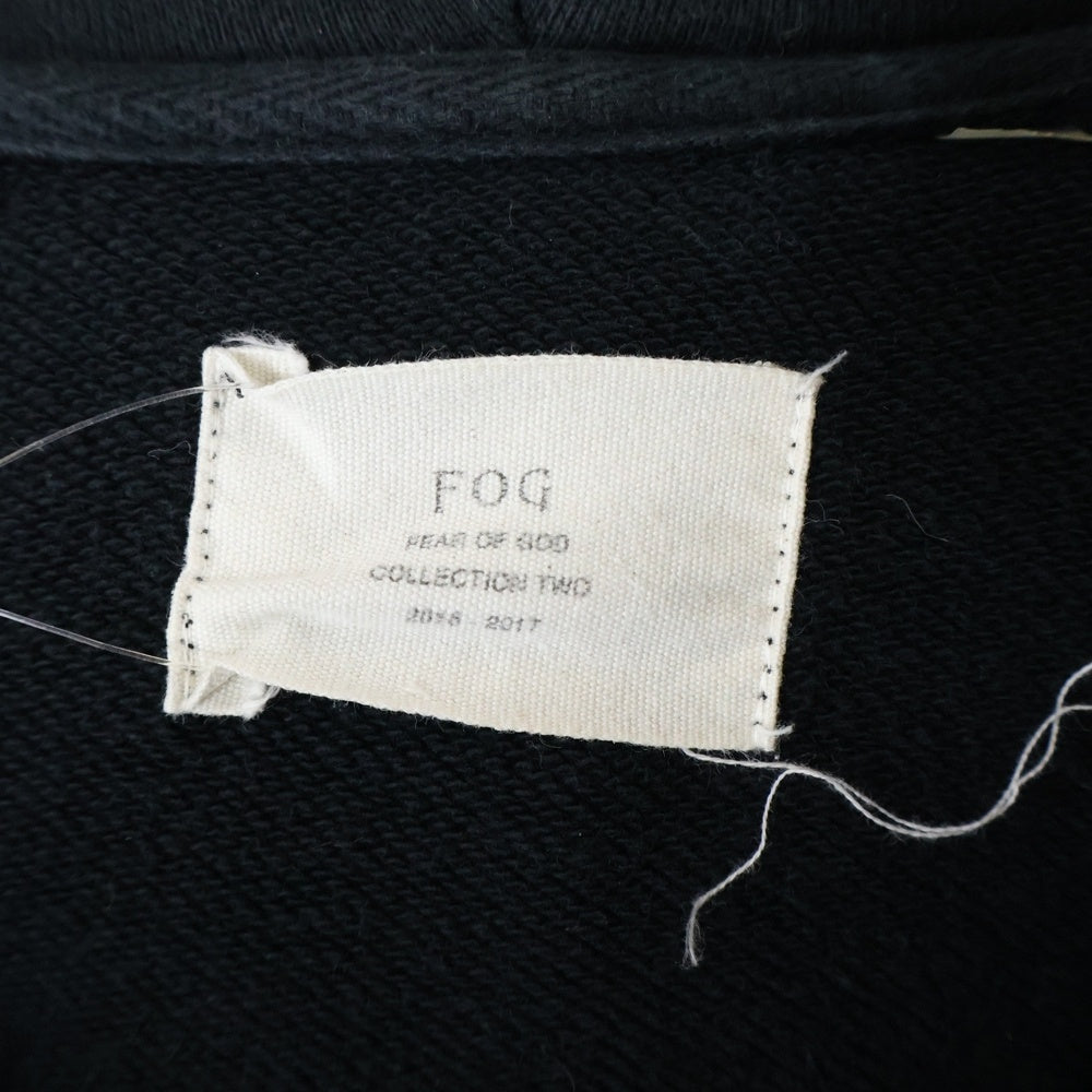 FEAR OF GOD(フィアオブゴッド) CLECTION TWO ハーフジップアップパーカー サイドジップ ブラック