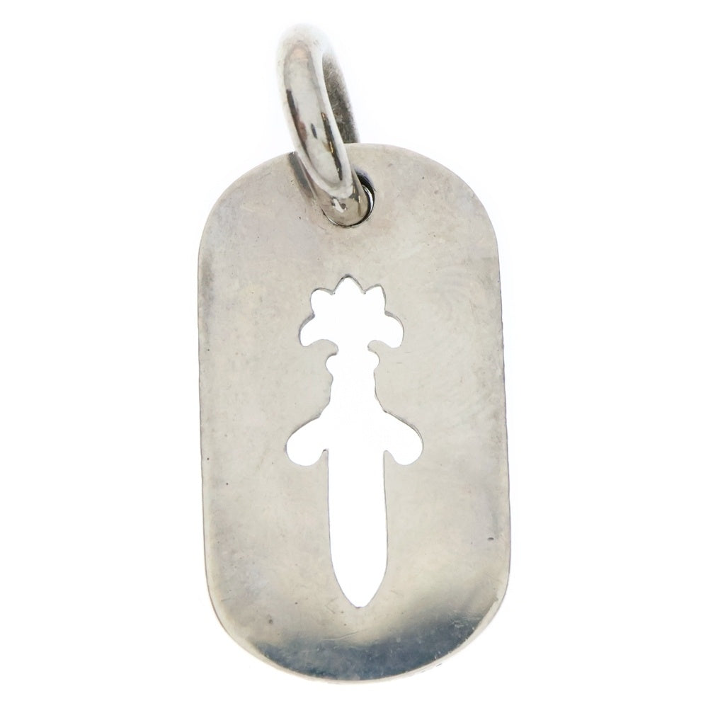 CHROME HEARTS(クロムハーツ) D TAG SML CO DAG カットアウト スモールダガードッグタグ ネックレストップ シルバー