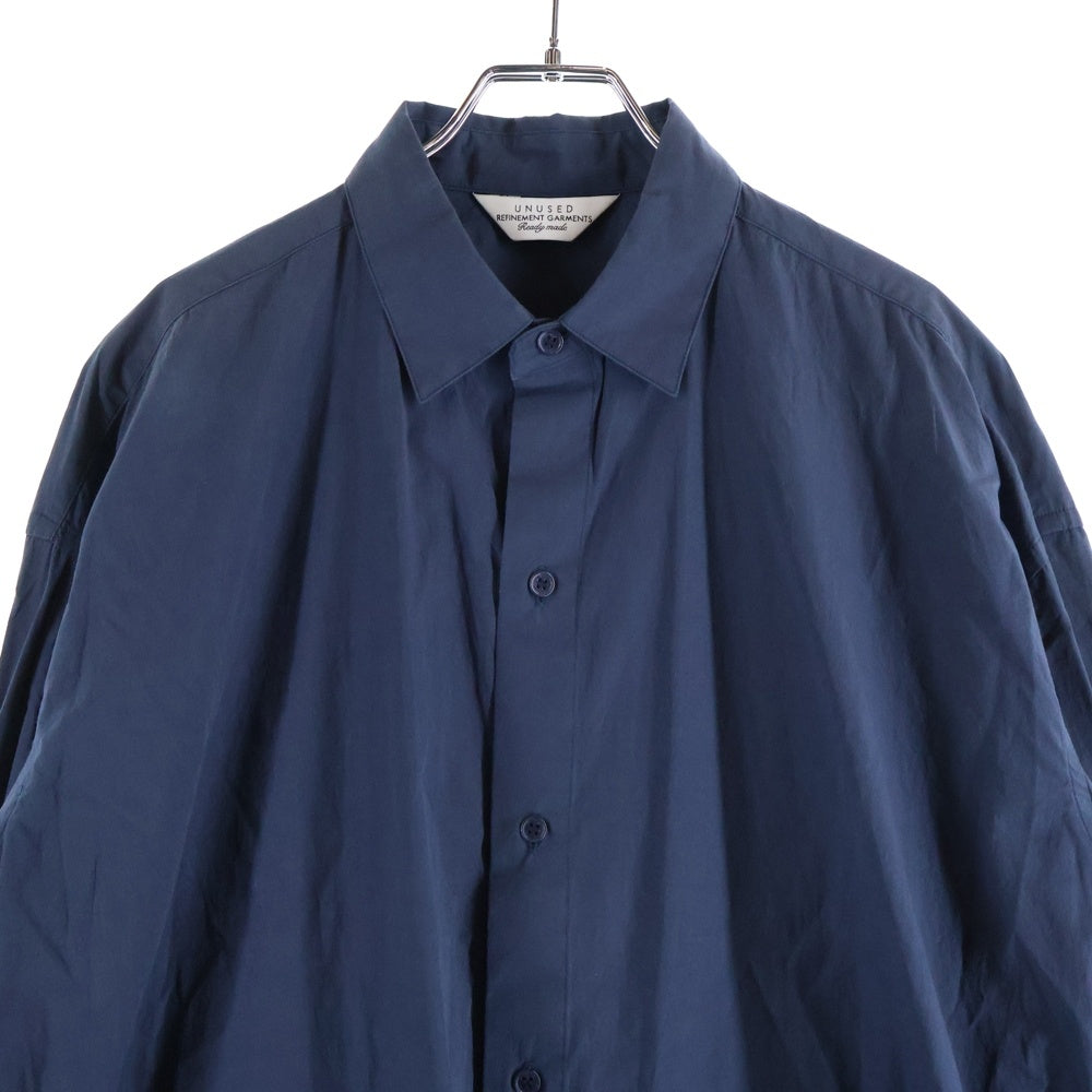 UNUSED(アンユーズド) 18AW レギュラーカラー 長袖シャツ ドローコード ネイビー US1516