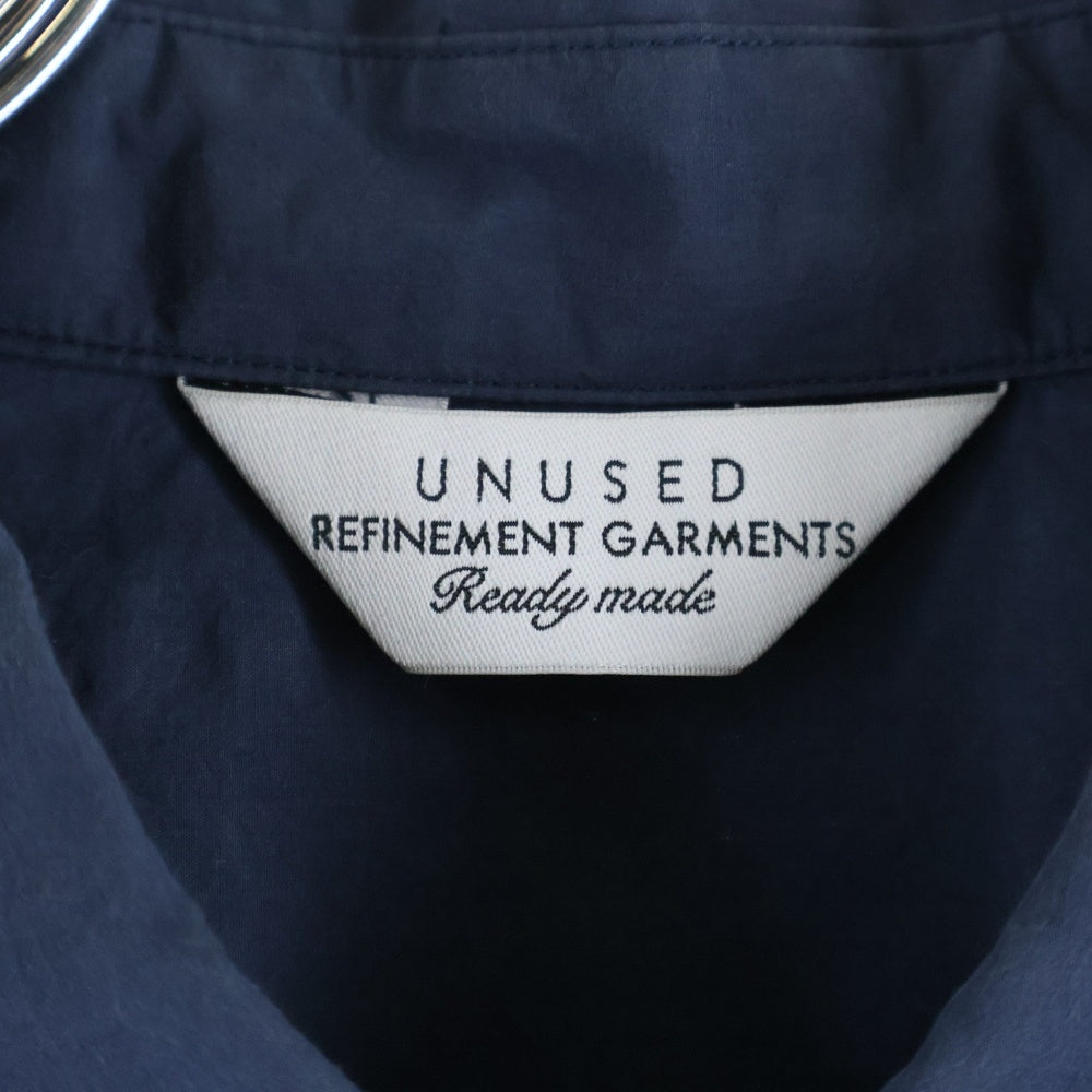 UNUSED(アンユーズド) 18AW レギュラーカラー 長袖シャツ ドローコード ネイビー US1516