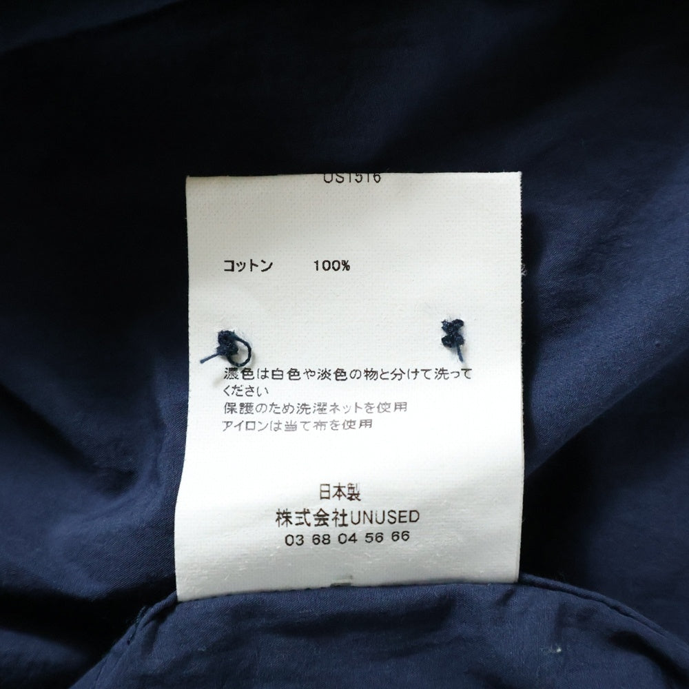 UNUSED(アンユーズド) 18AW レギュラーカラー 長袖シャツ ドローコード ネイビー US1516