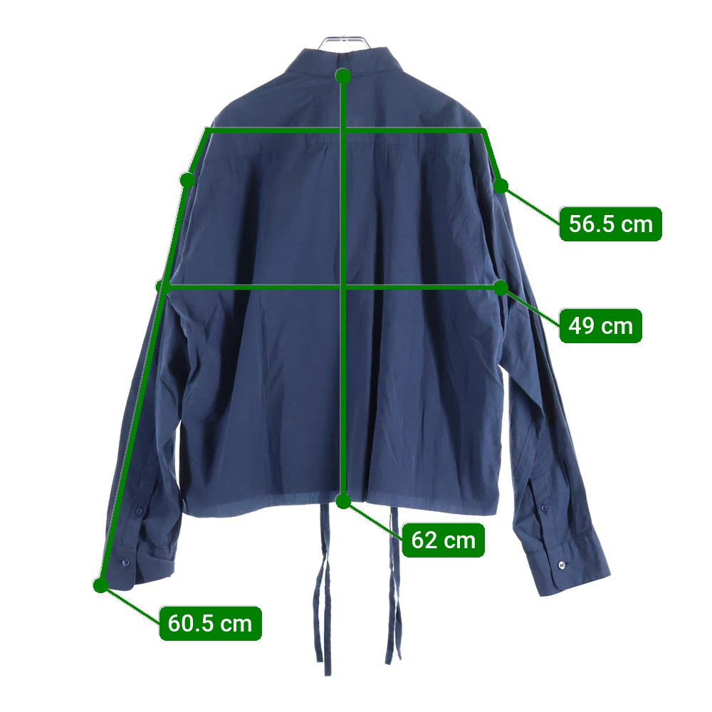 UNUSED(アンユーズド) 18AW レギュラーカラー 長袖シャツ ドローコード ネイビー US1516