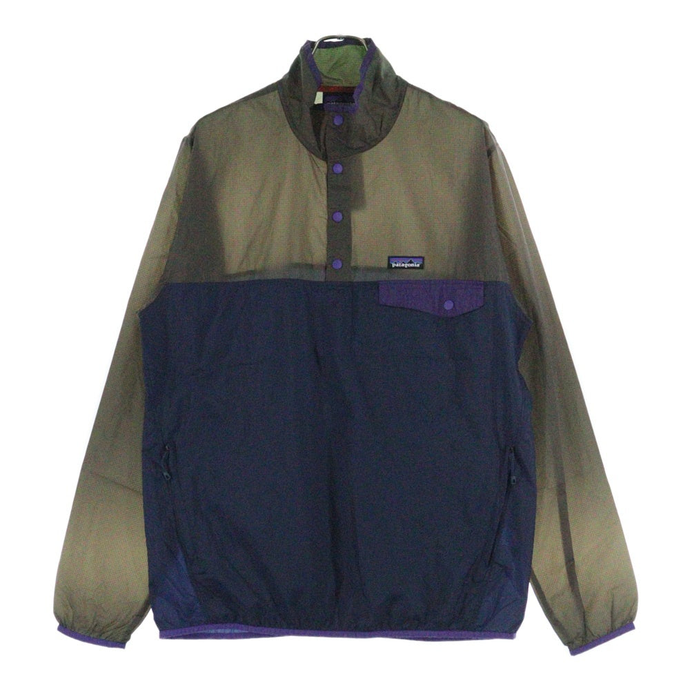 PATAGONIA(パタゴニア) 20SS フーディニ スナップT プルオーバー スナップボタン ナイロンジャケット ネイビー/カーキ 24150