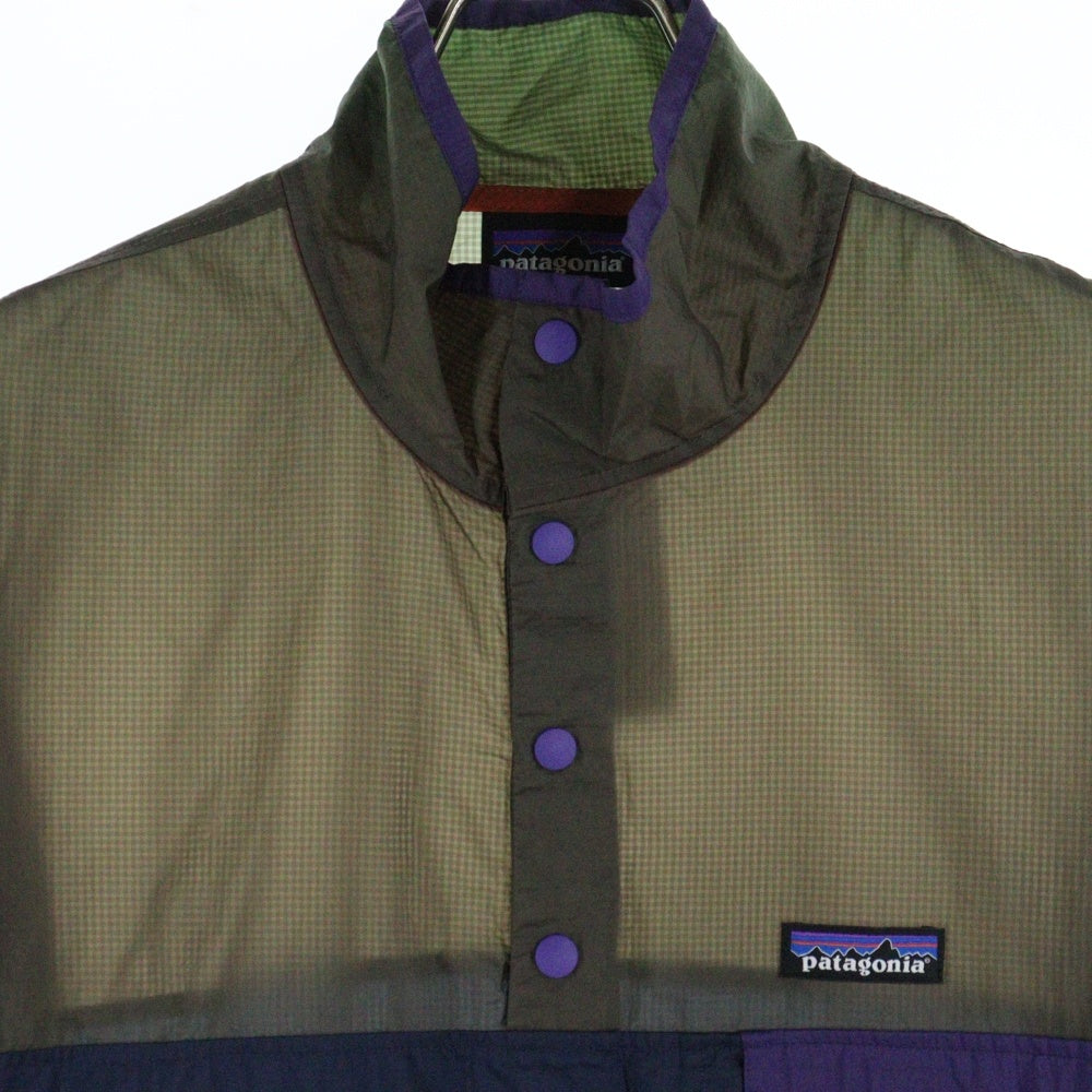 PATAGONIA(パタゴニア) 20SS フーディニ スナップT プルオーバー スナップボタン ナイロンジャケット ネイビー/カーキ 24150