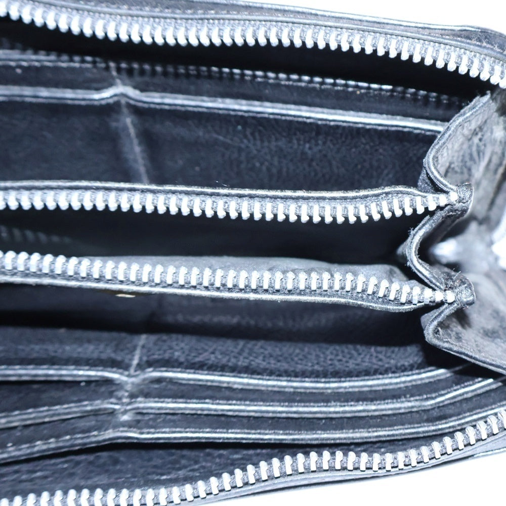CHROME HEARTS(クロムハーツ) REC F ZIP 3クロス ラウンドジップレザーウォレット 財布 ブラック BCA368