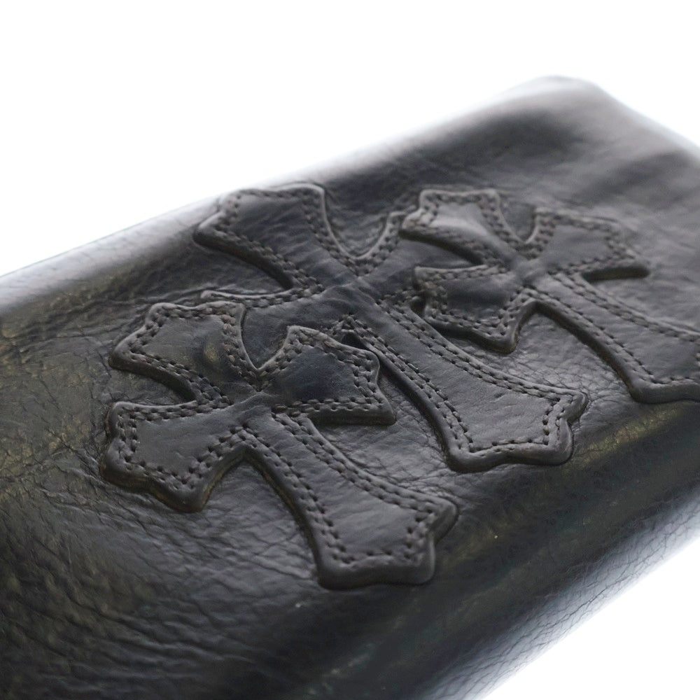 CHROME HEARTS(クロムハーツ) REC F ZIP 3クロス ラウンドジップレザーウォレット 財布 ブラック BCA368