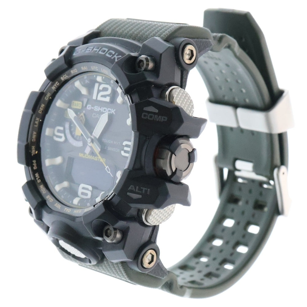 CASIO G-SHOCK(カシオ ジーショック) トリプルセンサー マッドスター ソーラー電波式 ブラック/カーキ 腕時計 GWG-1000-1A3JF