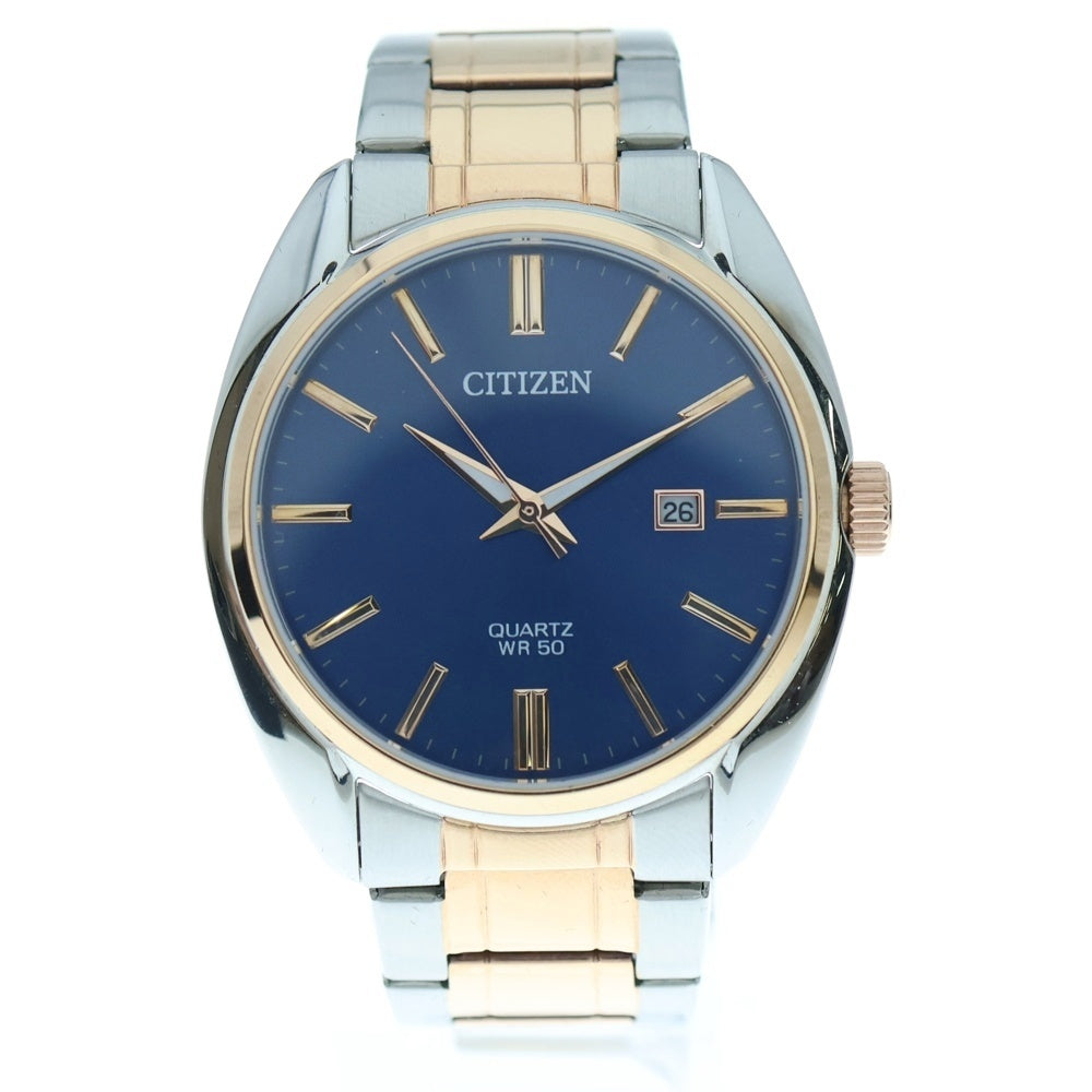 CITIZEN(シチズン) WR50 クォーツ 腕時計 ステンレス ネイビー/ゴールド G112-0039M02