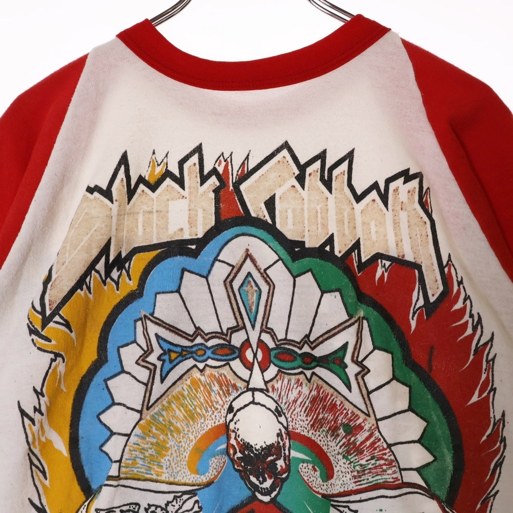 VINTAGE(ヴィンテージ) 80s VINTAGE BLACK SABBATH ブラックサバス ラグラン カットソー プリントTシャツ レッド/ホワイト