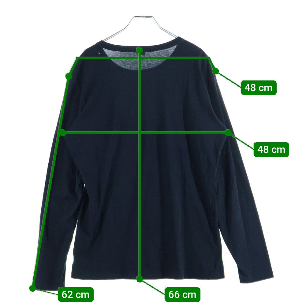 DIESEL(ディーゼル) フロントグラフィックプリント 長袖Tシャツ カットソー ブラック