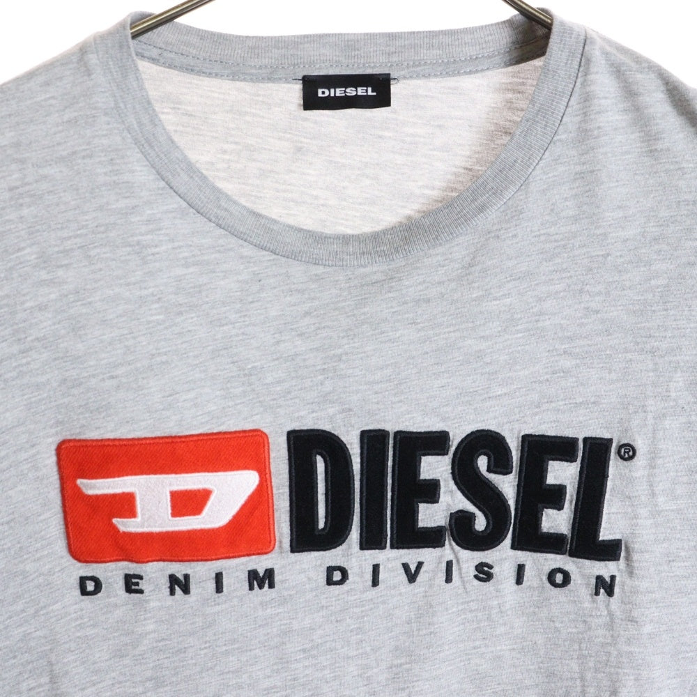 DIESEL(ディーゼル) フロントロゴ刺繍 長袖シャツ カットソー グレー