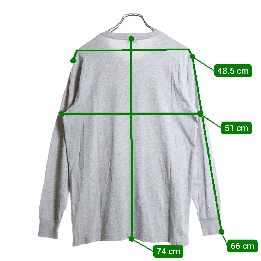 DIESEL(ディーゼル) フロントロゴ刺繍 長袖シャツ カットソー グレー