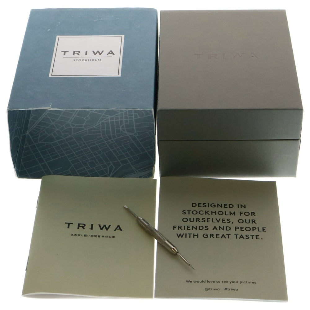 TRIWA(トリワ) FALKEN ファルケン 腕時計 スモールセコンド レザーストラップ クォーツ ブラウン/ネイビー