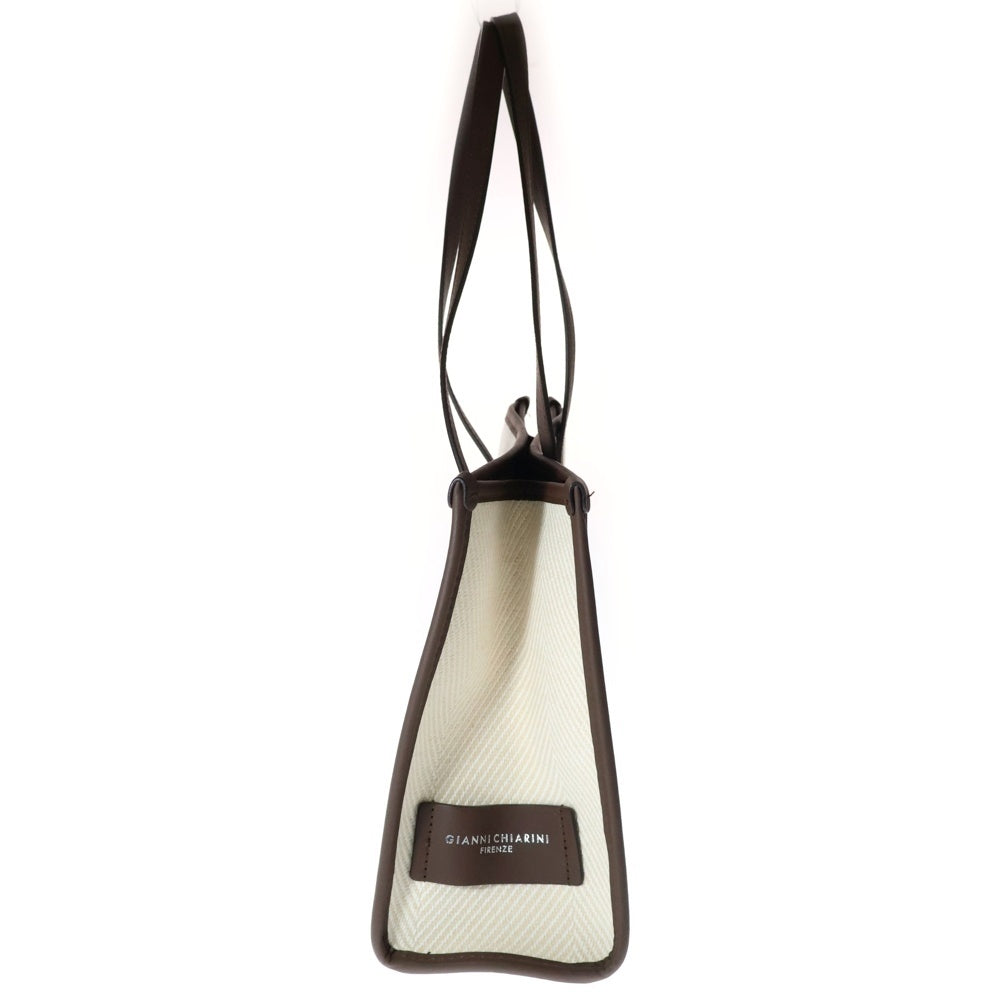 GIANNI CHIARINI(ジャンニ キアリーニ) Marcella M マルチェッラ トートバッグ キャンバス ホワイト
