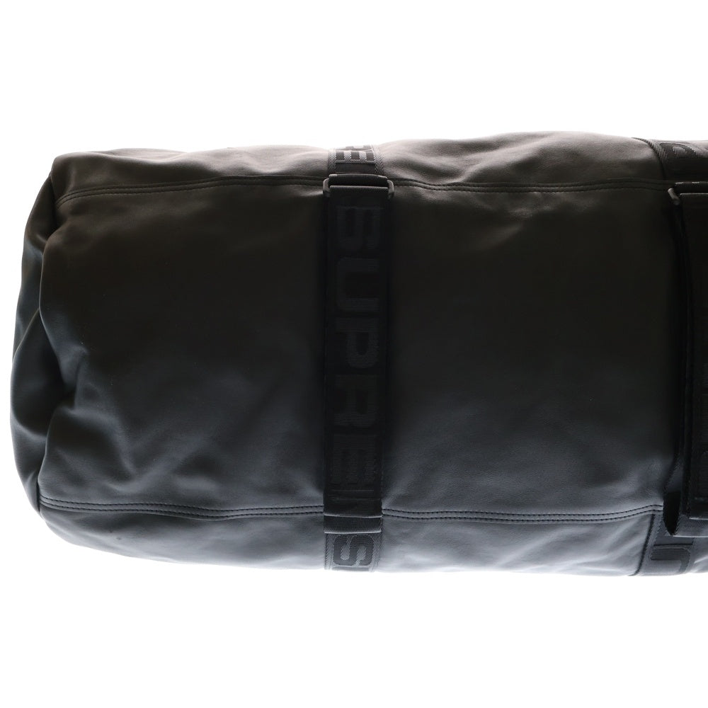 SUPREME(シュプリーム) 24AW Leather Duffle Bag レザー ダッフル ボストン ラージ バッグ ブラック