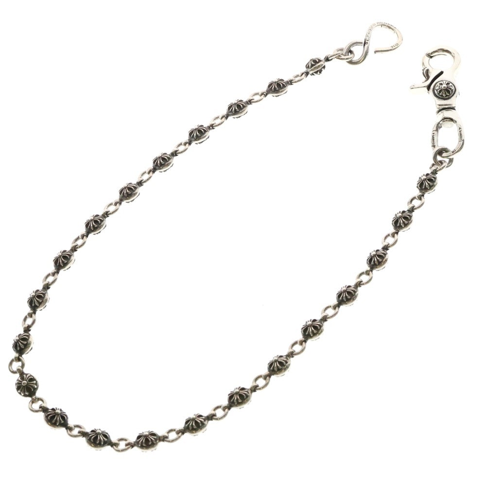 CHROME HEARTS(クロムハーツ) 2BALL LONG-S/1クリップロング#2クロスボール ウォレットチェーン シルバー BCA386