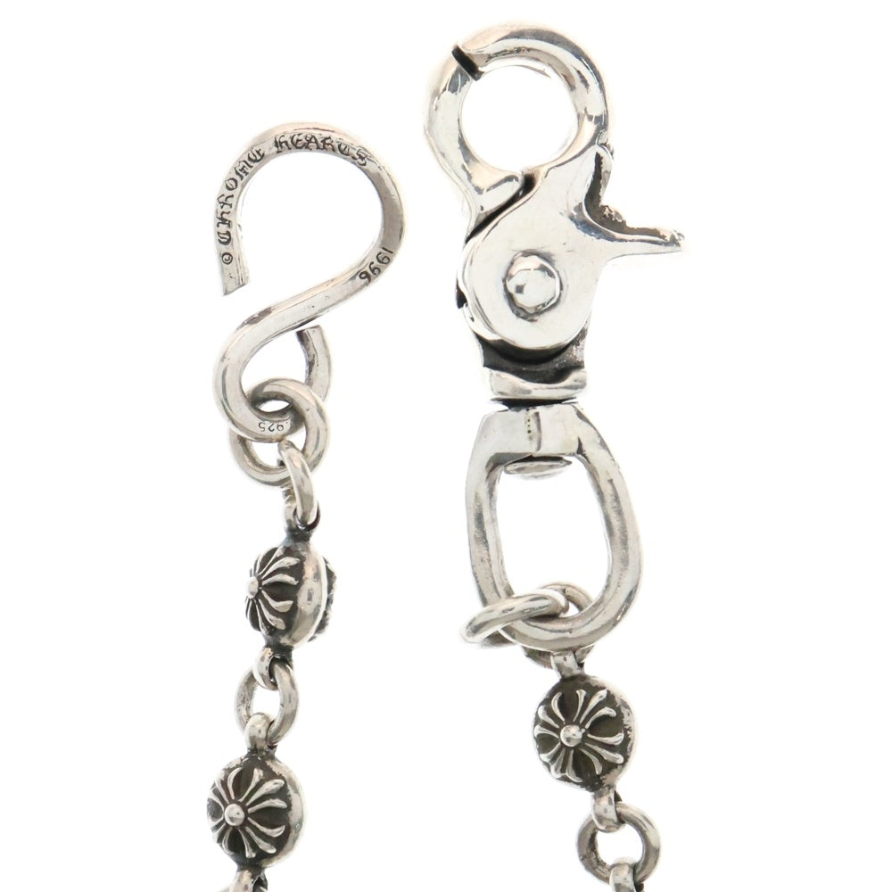 CHROME HEARTS(クロムハーツ) 2BALL LONG-S/1クリップロング#2クロスボール ウォレットチェーン シルバー BCA386