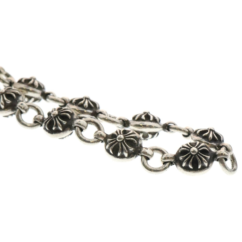 CHROME HEARTS(クロムハーツ) 2BALL LONG-S/1クリップロング#2クロスボール ウォレットチェーン シルバー BCA386