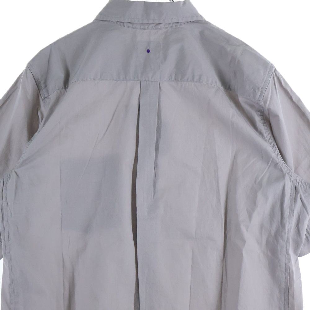 STUSSY(ステューシー) WORLD SHIRT ロゴプリント コットン 半袖シャツ ショートスリーブ グレー