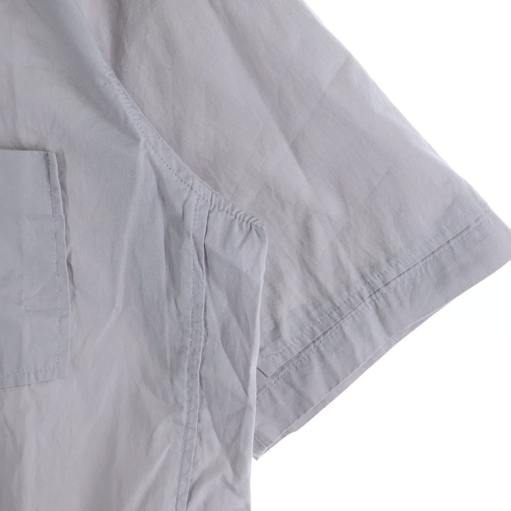 STUSSY(ステューシー) WORLD SHIRT ロゴプリント コットン 半袖シャツ ショートスリーブ グレー