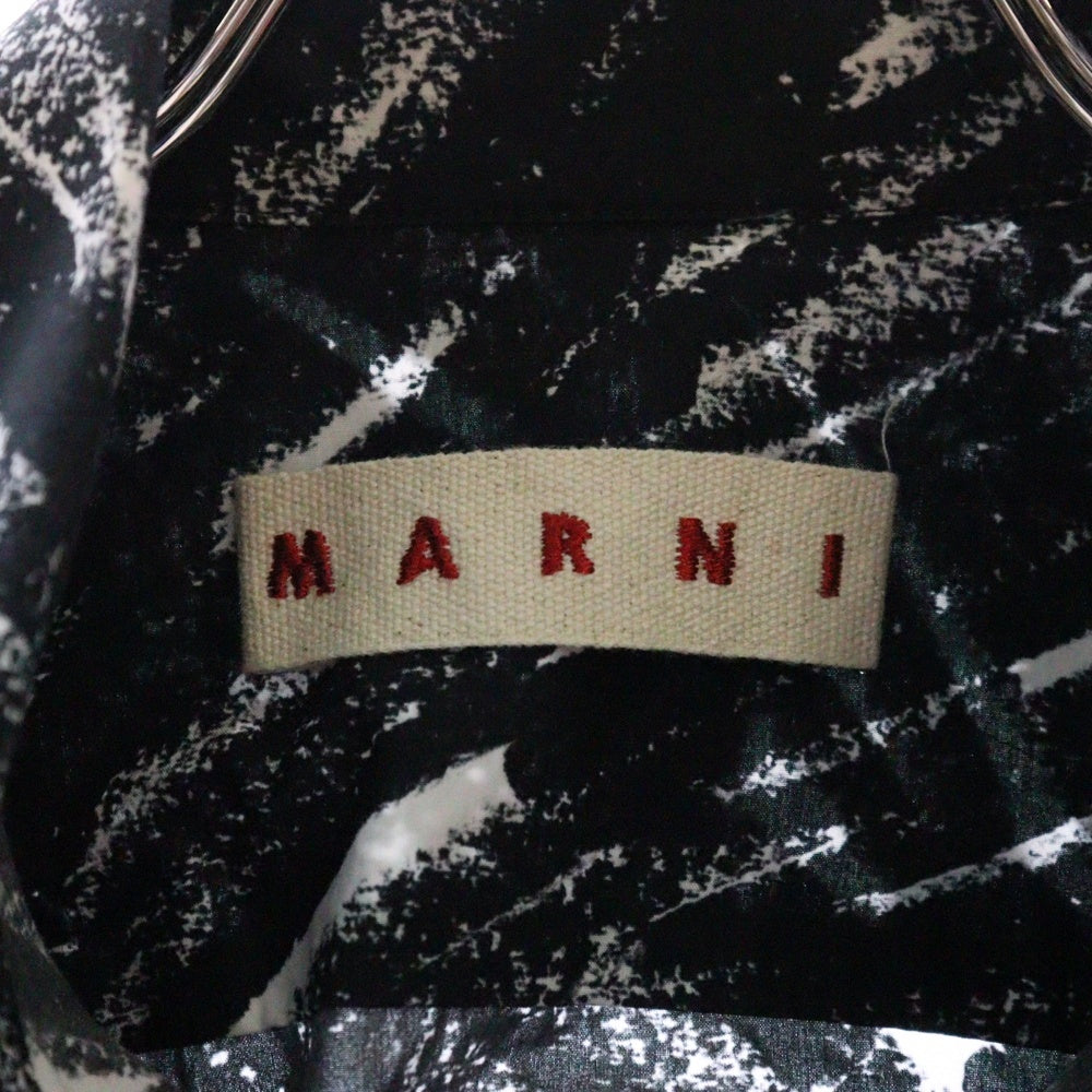 MARNI(マルニ) 24SS CRAYON ORGANIC POPLIN SHIRT クレヨン ポプリン 長袖シャツ ブラック/ホワイト CUMU0061S5 UTC431