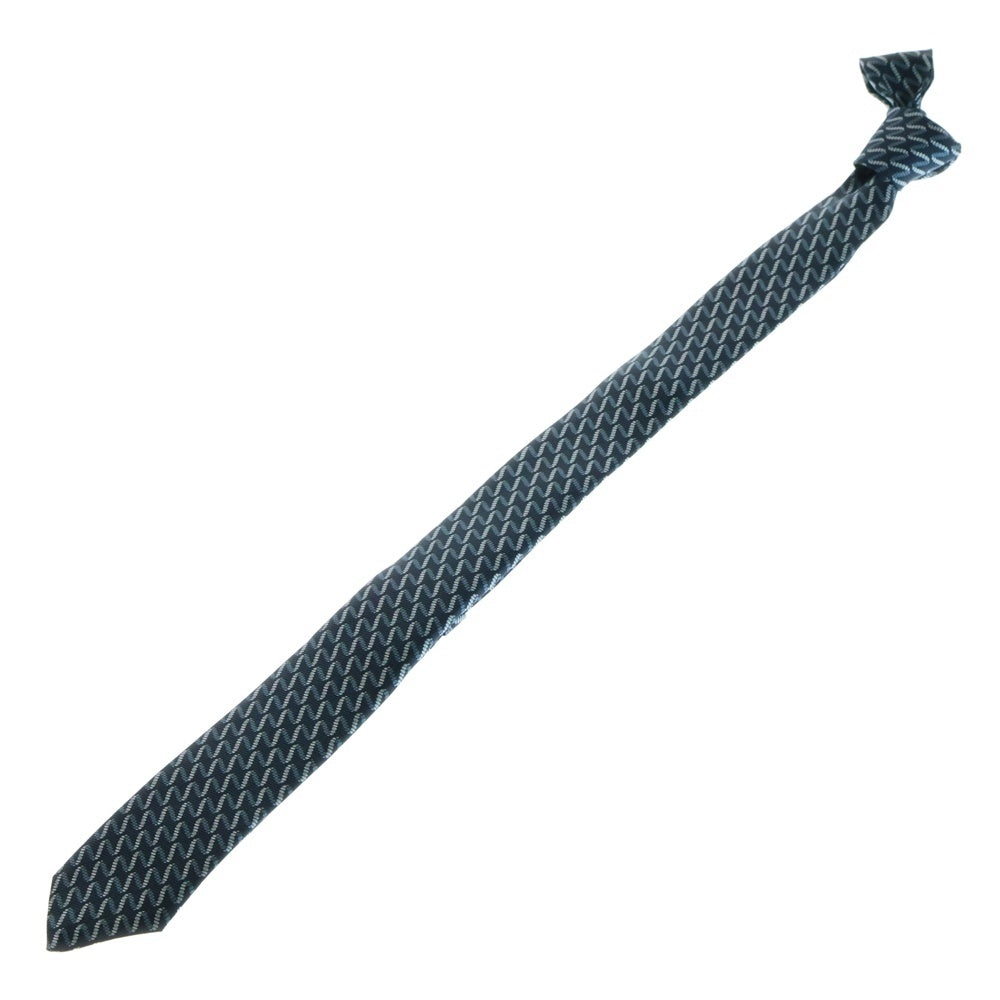 BVLGARI(ブルガリ) DNA PT TIE SILK SAGLIONE 総柄 シルクネクタイ ネイビー