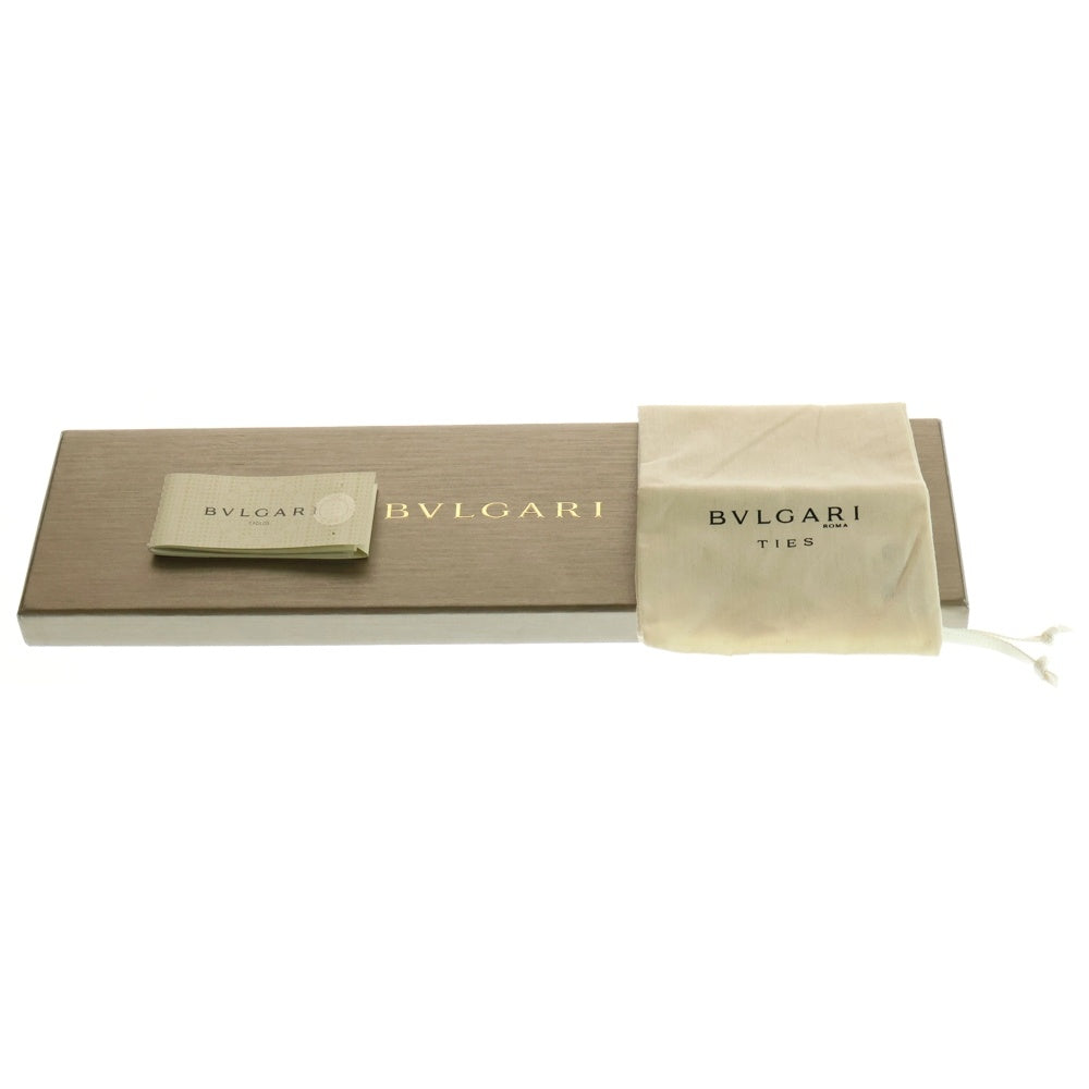 BVLGARI(ブルガリ) DNA PT TIE SILK SAGLIONE 総柄 シルクネクタイ ネイビー