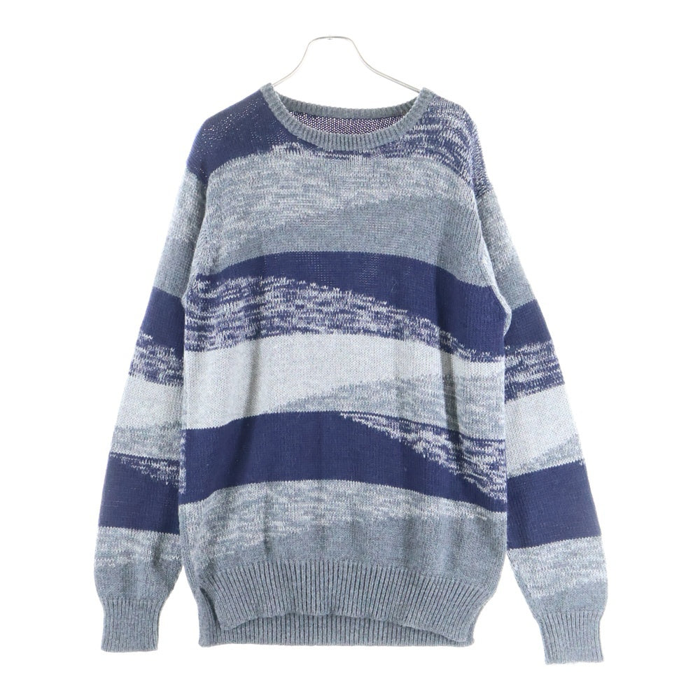 OUTERKNOWN(アウターノウン) 総柄 ニット セーター グレー/ネイビー