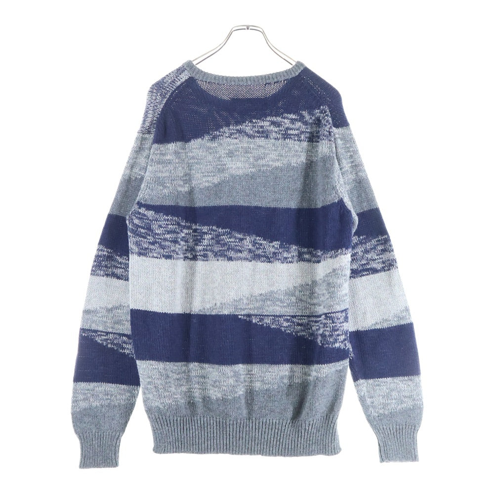 OUTERKNOWN(アウターノウン) 総柄 ニット セーター グレー/ネイビー