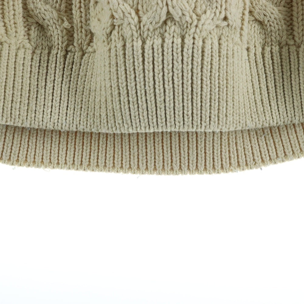 NIKE(ナイキ) フロントロゴ ケーブル 長袖ニットセーター ベージュ DQ5177-206