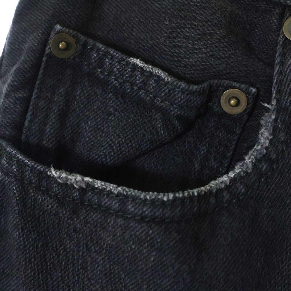 SAINT LAURENT PARIS(サンローランパリ) D39 M LE-MW LONG EXTREME BAGGY JEANS ロングエクストリーム バギー ジーンズ デニムパンツ ブラック 757276 Y16PD