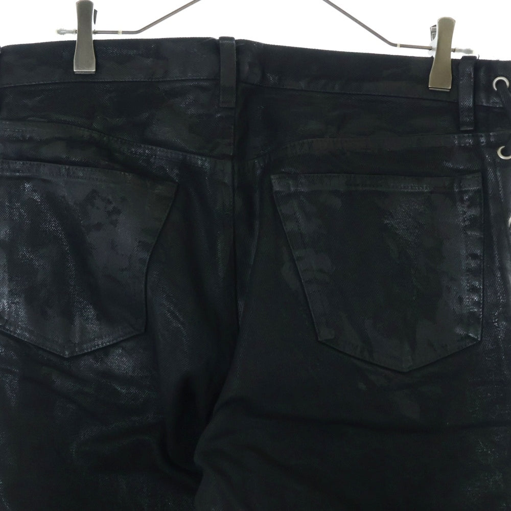 BREATH(ブレス) 22SS COATING LACE UP PANTS コーティング レースアップ パンツ ジーンズ ブラック BRNRG-P-1001