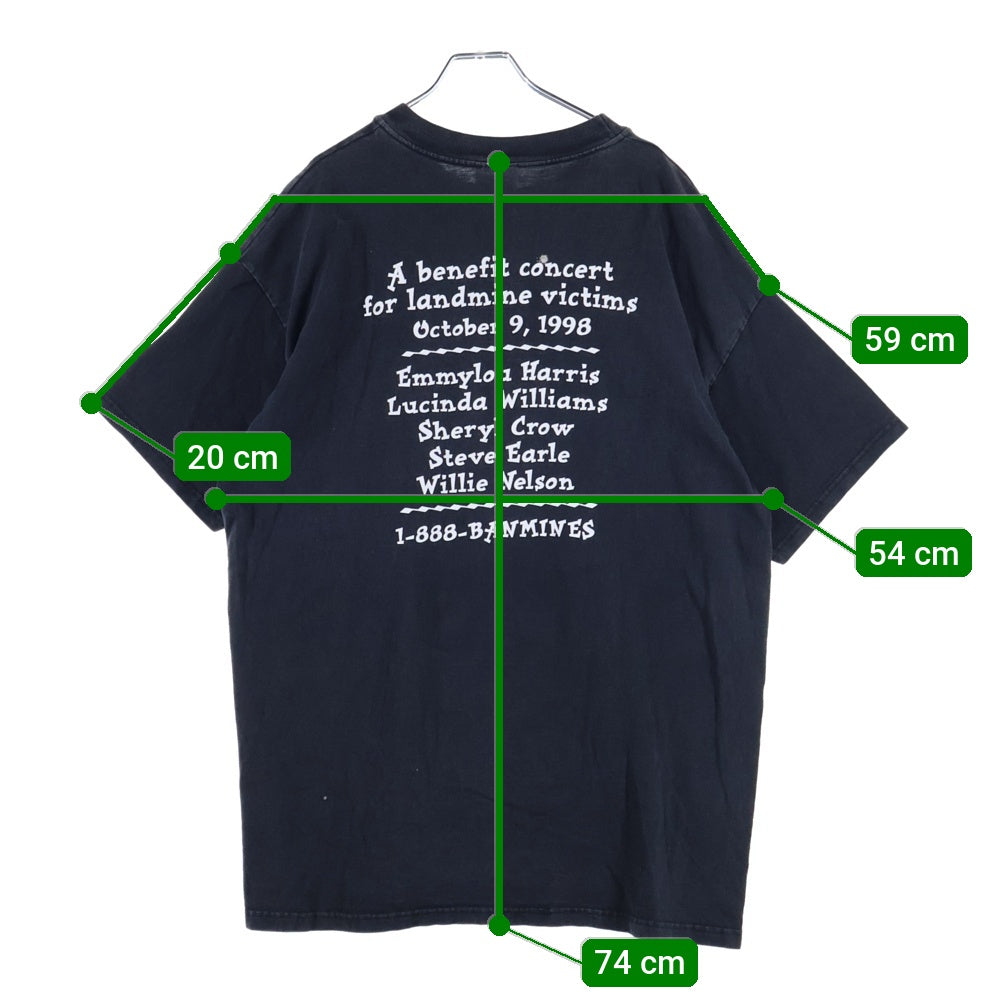 VINTAGE(ヴィンテージ) 90S Hanes CAMPAIGN FOR A LANDMINE FREE WORLD TEE 企業 半袖Tシャツ カットソー ブラック