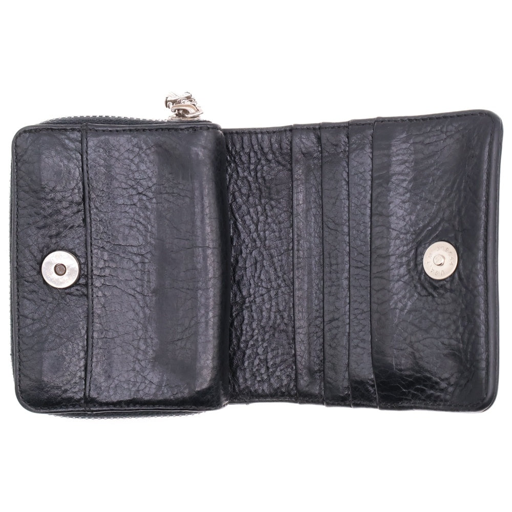 CHROME HEARTS(クロムハーツ) SQ ZIP BILL スクエアジップビル レザーウォレット 財布 ブラック BCA376