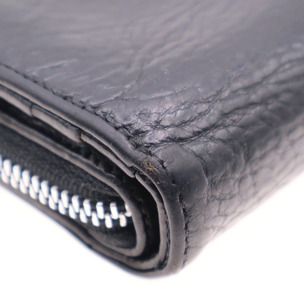 CHROME HEARTS(クロムハーツ) SQ ZIP BILL スクエアジップビル レザーウォレット 財布 ブラック BCA376