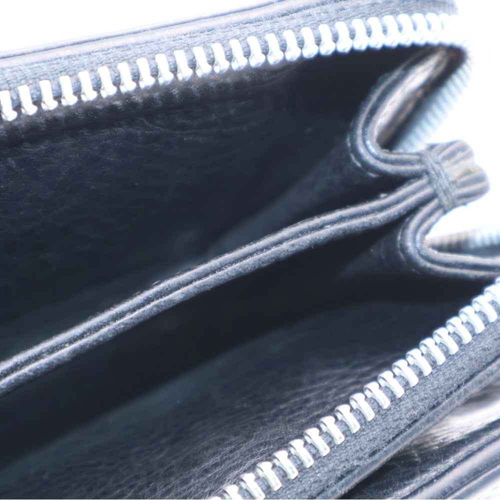 CHROME HEARTS(クロムハーツ) SQ ZIP BILL スクエアジップビル レザーウォレット 財布 ブラック BCA376