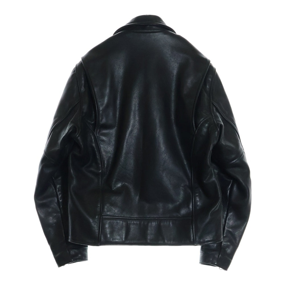 VANSON(バンソン) Dポケット USA製 レザー ダブルライダースジャケット ブラック 67804A