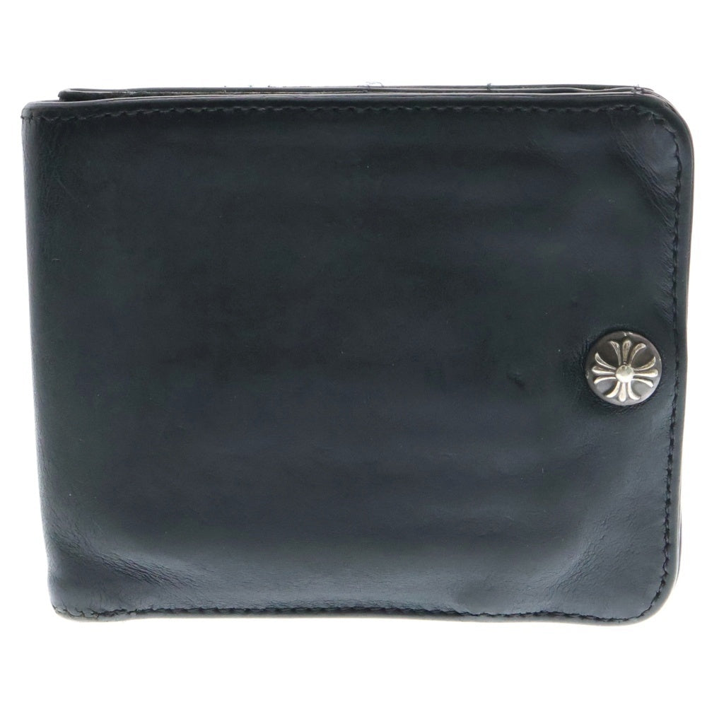 CHROME HEARTS(クロムハーツ) 1SNAP 1スナップ クロス ボールボタン レザーウォレット 財布 ブラック BCA361