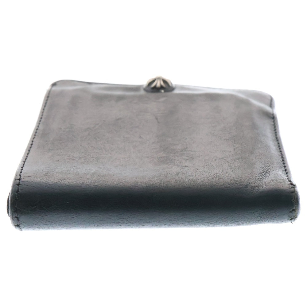 CHROME HEARTS(クロムハーツ) 1SNAP 1スナップ クロス ボールボタン レザーウォレット 財布 ブラック BCA361