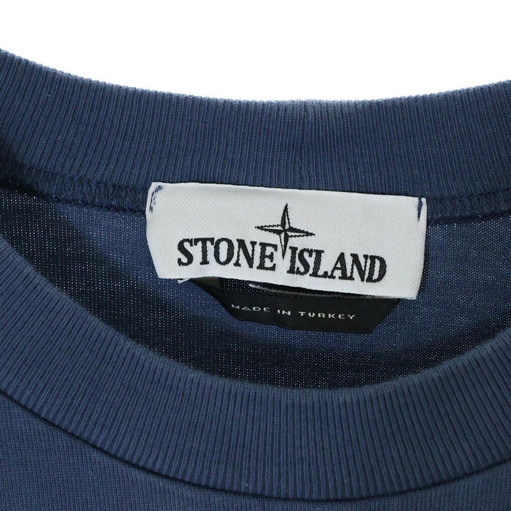 STONE ISLAND(ストーンアイランド) HEAVY COTTON JERSEY GARMENT DYED コットン ガーメントダイ クルーネック プルオーバー トレーナー 801563750