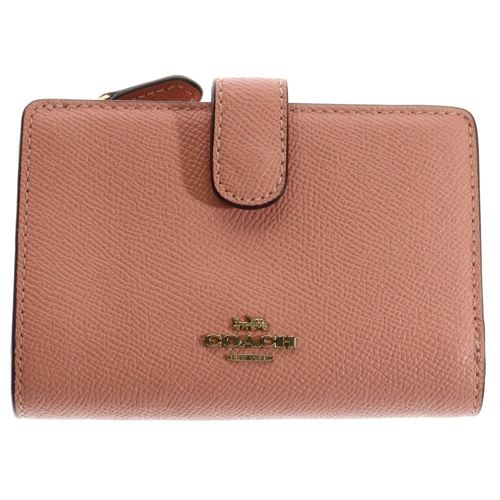 COACH(コーチ) レザーコンパクトウォレット ピンク レディース
