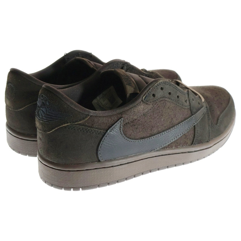 NIKE(ナイキ) ×TRAVIS SCOTT AIR JORDAN 1 LOW OG SP VELVET BROWN AND DARK MOCHA トラヴィススコット エアジョーダン1 ローカットスニーカー US10/28cm DM7866-202