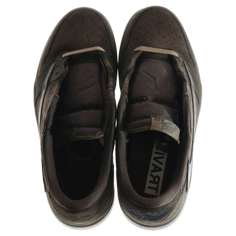 NIKE(ナイキ) ×TRAVIS SCOTT AIR JORDAN 1 LOW OG SP VELVET BROWN AND DARK MOCHA トラヴィススコット エアジョーダン1 ローカットスニーカー US10/28cm DM7866-202