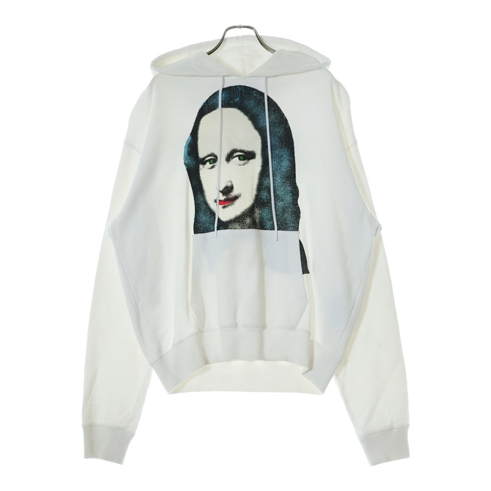 OFF-WHITE(オフホワイト) 20AW モナリザプリント プルオーバー スウェットパーカー ホワイト OMBB037E20FLE009