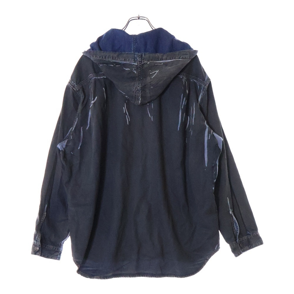 DIESEL(ディーゼル) 24SS D-DEWNY-HOOD-S1 フーデッド フロントボタン パーカー グレー