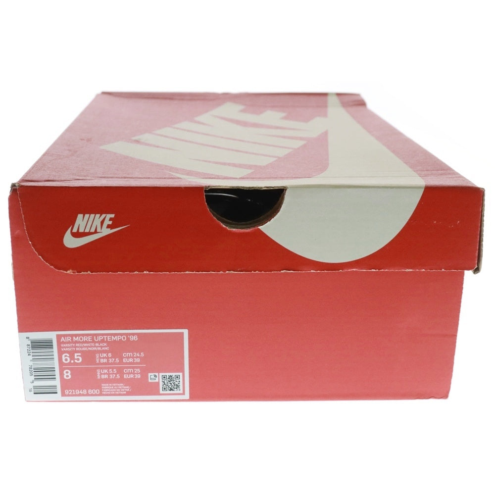 NIKE(ナイキ) AIR MORE UPTEMPO 96 エアモアアップテンポ ハイカットスニーカー レッド US6.5/24.5cm 921948-600