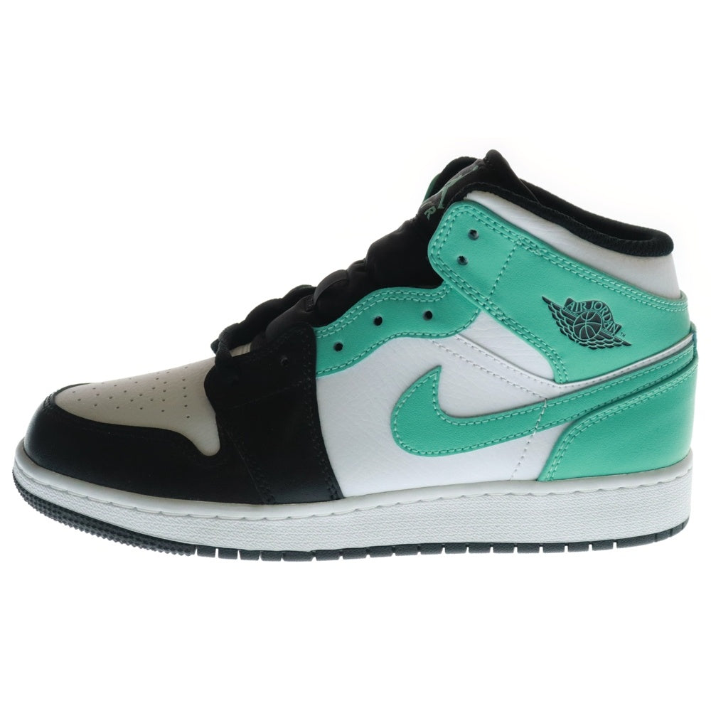 NIKE(ナイキ) WMNS Air Jordan 1 Mid Tropical Twist エアジョーダン ミッドカットスニーカー ブラック/ブルー US6Y/24cm 554725-132 キッズ