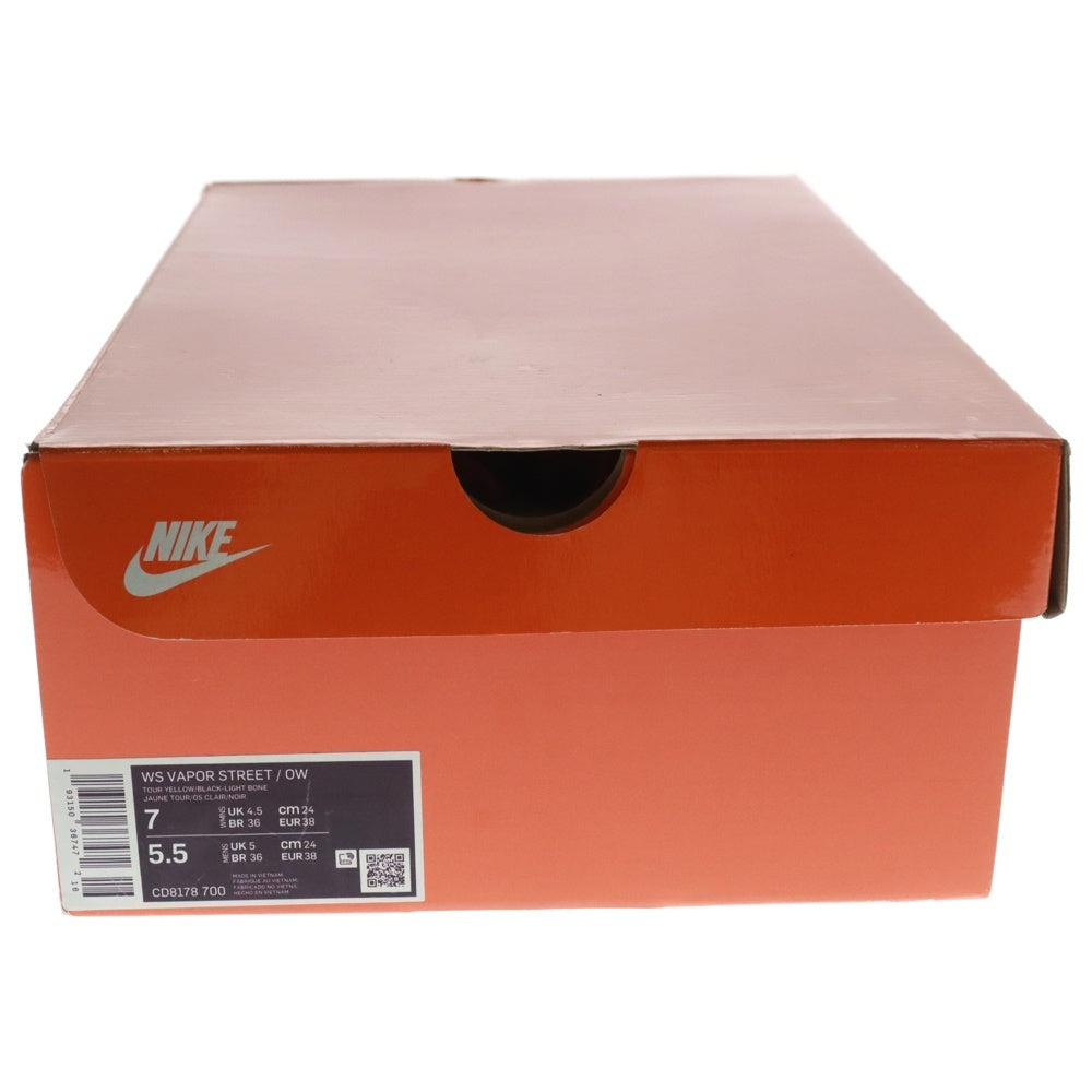 NIKE(ナイキ) ×OFF-WHITE WMNS VAPOR STREET YELLOW ヴェイパー ストリート ローカットスニーカー イエロー US7/24cm CD8178-700