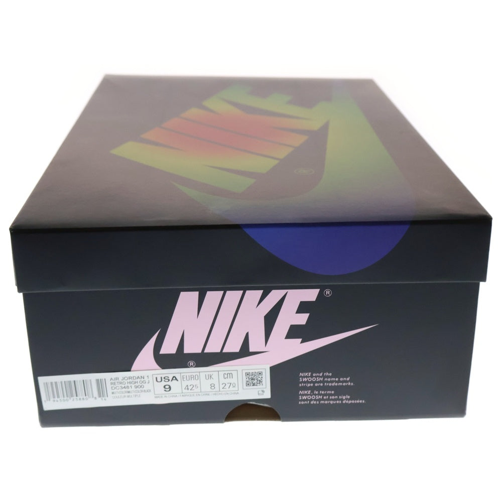 NIKE(ナイキ) ×J Balvin Air Jordan 1 High OG Rainbow ×Jバルヴィン エアジョーダン1 ハイ OG レインボー ハイカットスニーカー US9/27cm DC3481-900