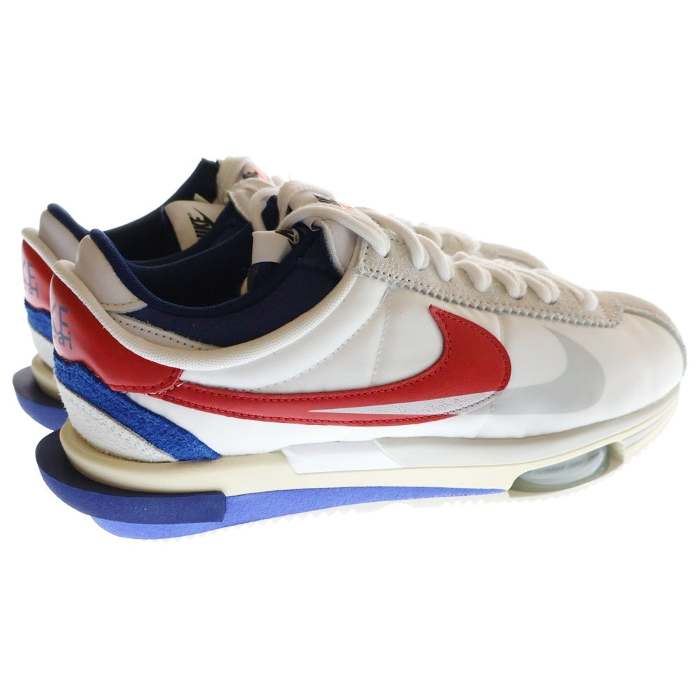 NIKE(ナイキ) ×Sacai Zoom Cortez White and University Red サカイ ズームコルテッツ ローカットスニーカー ホワイト US8/26cm DQ0581-100